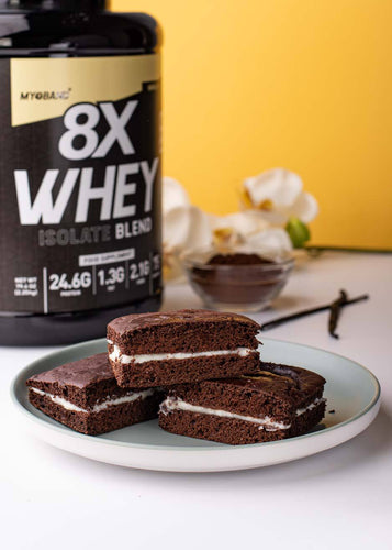 Chocolate Vanilla Cream Cake Squares